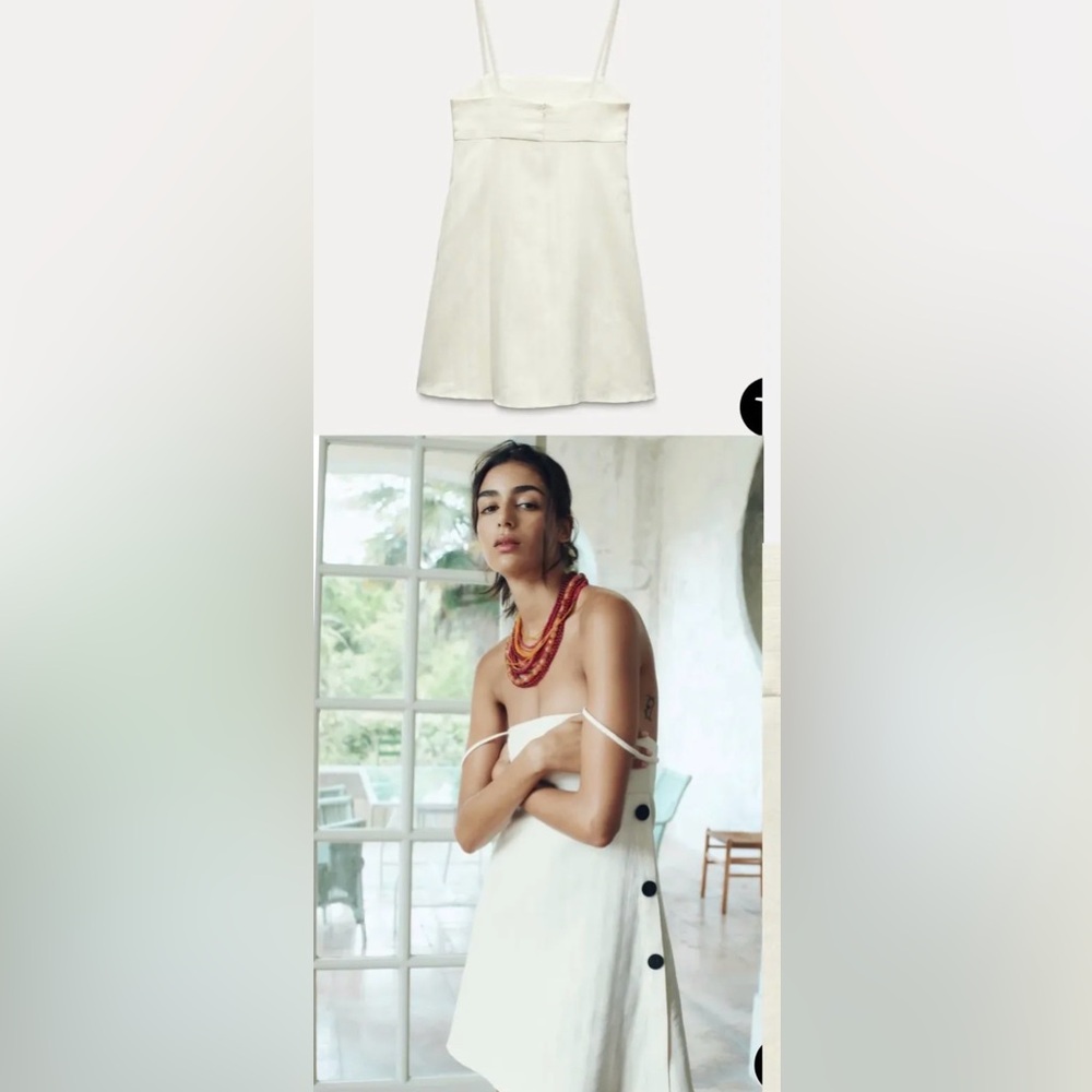 Zara cream Mini Dress size M